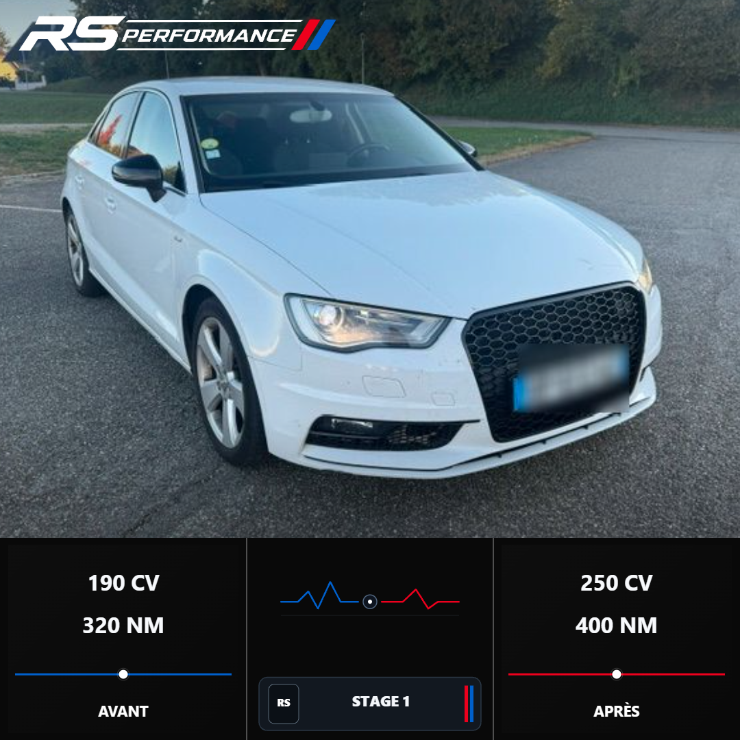 Réalisation RS Performance - Audi A3 - Stage 1
