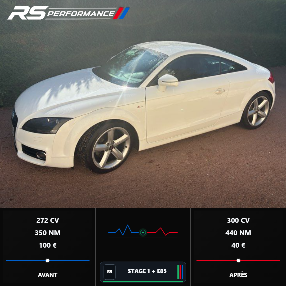Réalisation RS Performance - Audi TT - Stage 1 + E85