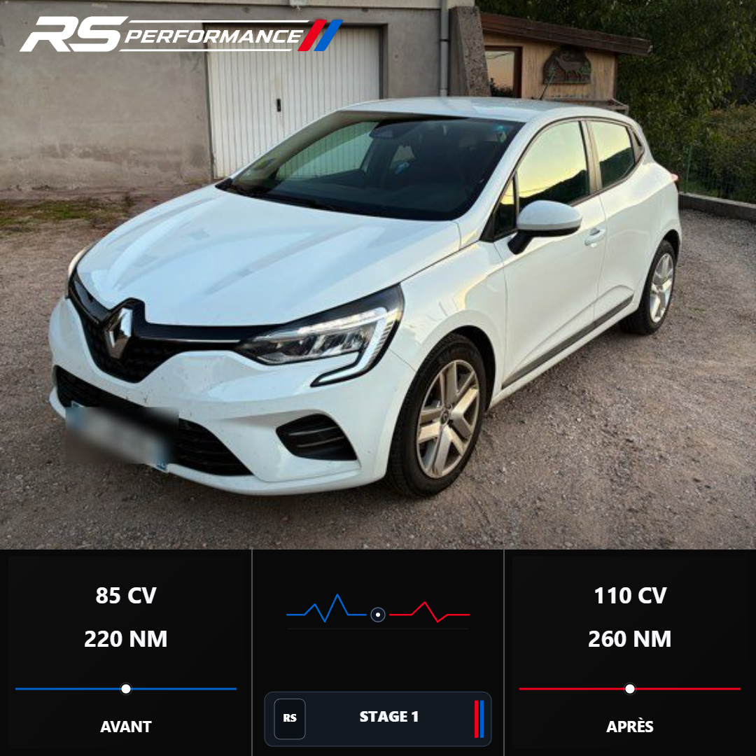 Réalisation RS Performance - Renault Clio - Stage 1