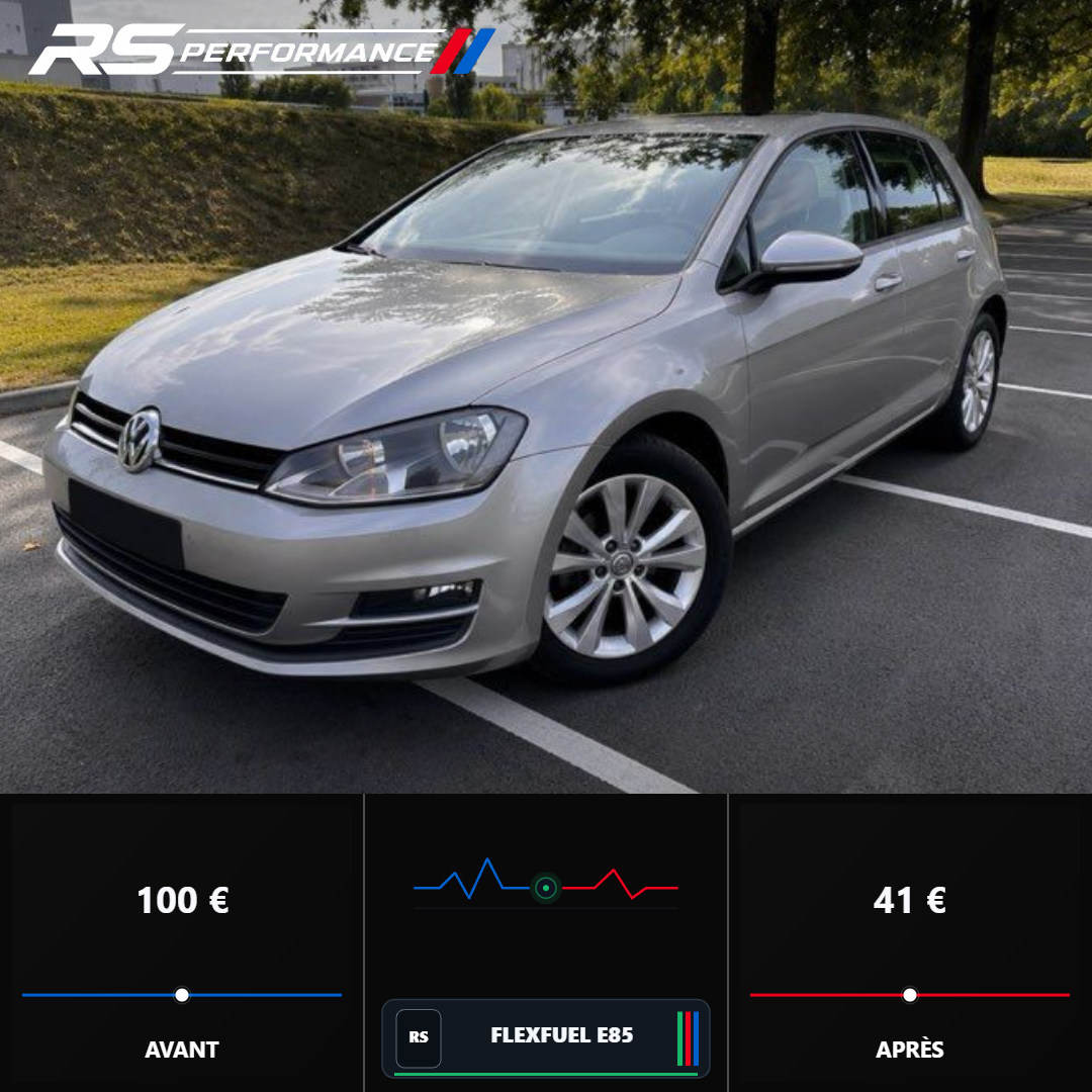 Réalisation RS Performance - Volkswagen Golf - FlexFuel E85